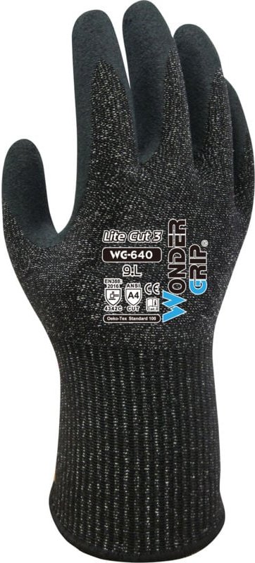 Thumbnail - Wonder Grip - Schnittfester Arbeitshandschuh lite CUT3 WG-640 Latex auf Nylon 9/L