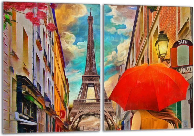 Glasschutzplatte für den Herd 2x40x52 Paris