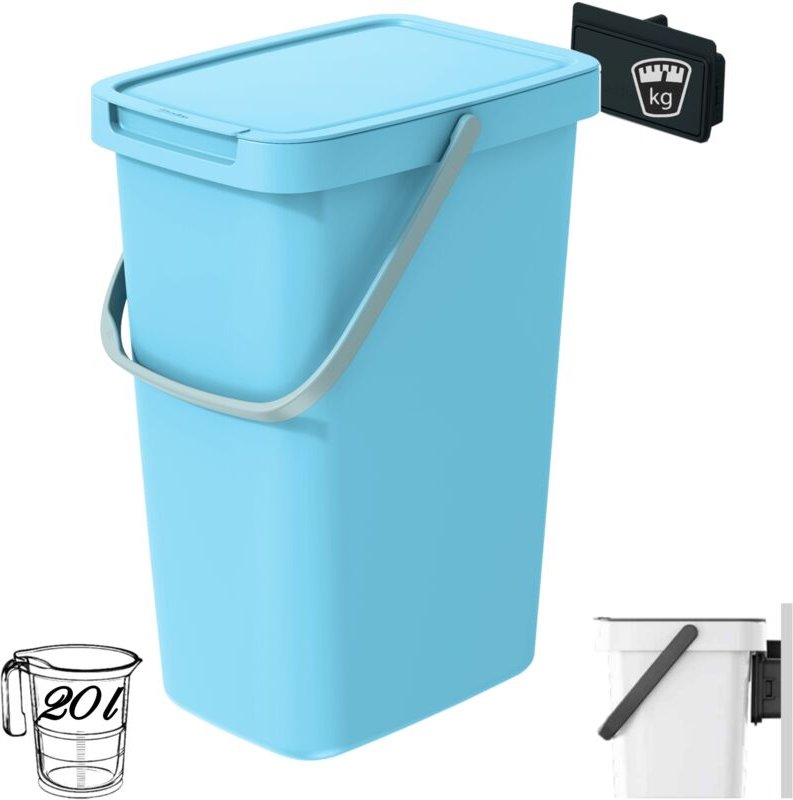 Thumbnail - 20L SYSTEMA Q COLLECT Abfalleimer Hellblau
