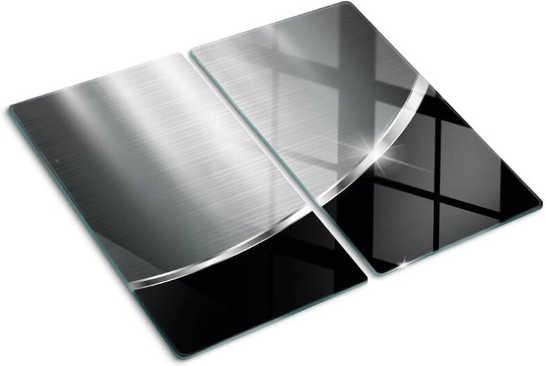 Tulup - Glasschneideplatten - Schneidebrett aus Glas - Herdabdeckplatten - Gehärtetes Glas – 2x30x52 cm (2er Set) - Text...