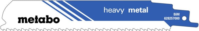 5 Säbelsägeblätter heavy metal 150 x 1,1 mm, 2,5+3,2 mm/ 8+10 tpi (628257000) - Metabo