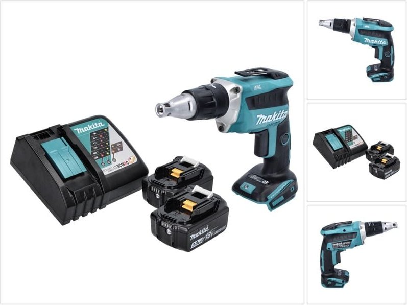 Thumbnail - Dfs 452 rf Akku Schnellbauschrauber 18 v Brushless + 2x Akku 3,0 Ah + Ladegerät - Makita