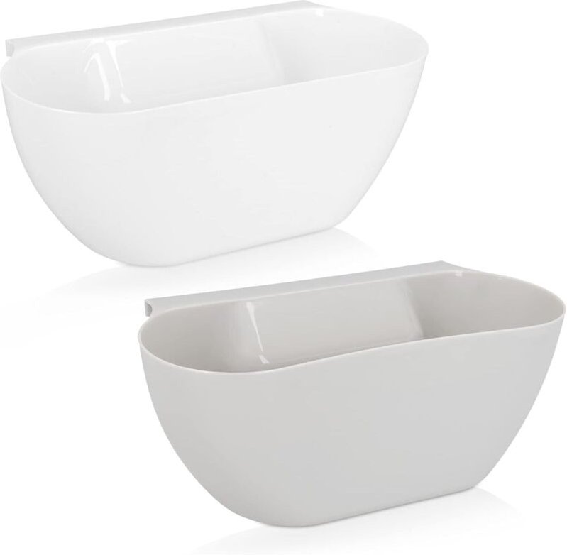 2 x Sammelbecher für Küchenabfälle – 3,8 l Sammelbehälter für die Arbeitsplatte – hängender Behälter 28 x 14 x 11 cm - L...