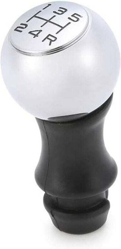 5-Gang-Schaltknauf für manuelles Schalten für Auto 206 207 3008 usw./ C2 C3 C4 Picasso Berlingo Saxo (Silber)