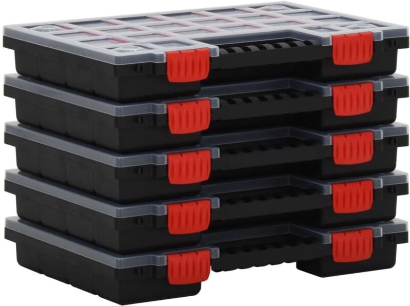 Sortimentskästen 5 Stk. 34,5x25x5 cm Polypropylen Vidaxl