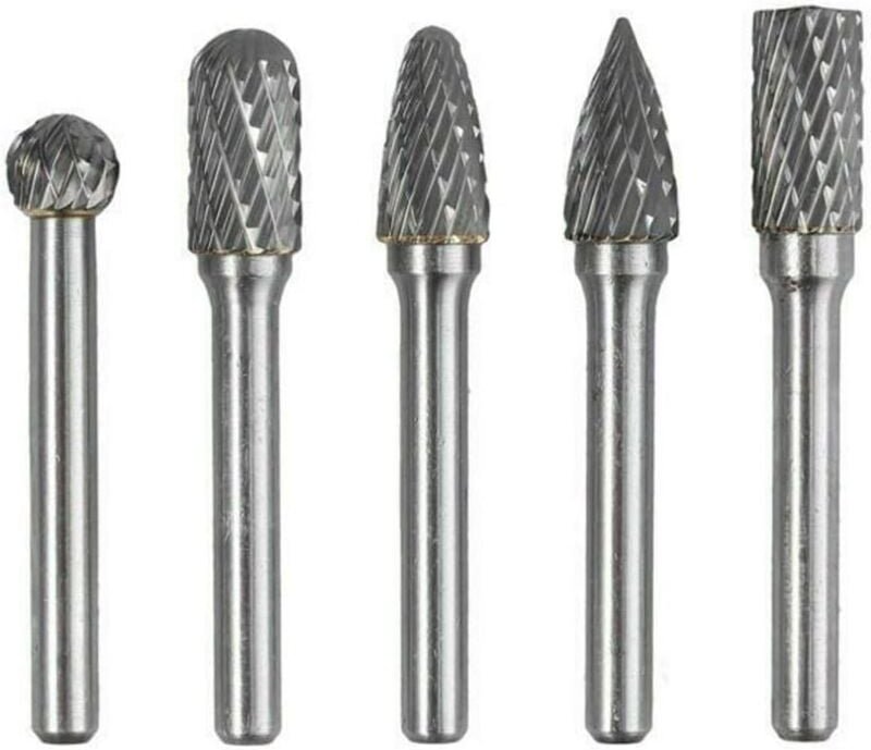 Thumbnail - STK. 6mm Schaft 10mm Kopf Wolframkarbid Doppelschnitt-Frässtiftsatz Für Holzbearbeitung Gravur Die Grinder Schnitzerei F...