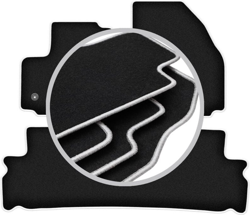 CARLUX-SILVER Autofußmatten für: Ford Galaxy MK2 Minivan (2012-2015)