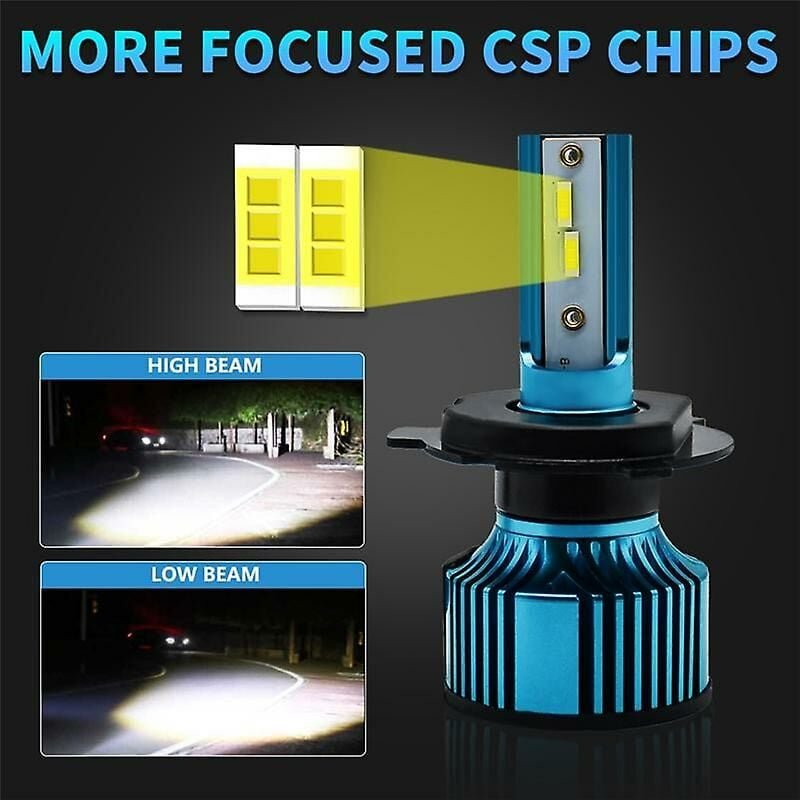 Woosien - Motorrad Led Scheinwerfer H4 Lampe Nebel Lichter Led-lampen Vorne Licht Scheinwerfer Für Scheinwerfer 6000k 10