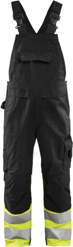 Thumbnail - Hochsichtbare Arbeitshose 2662 - Schwarz/Neongelb 48
