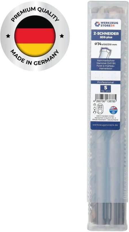 Ws24 - 5x SDS-Plus Hammerbohrer pro ø 14 x 210 / 150 mm 100424