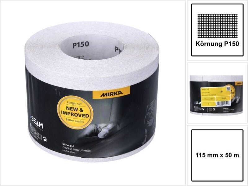 Basecut-Schleifrolle 115 mm x 50 m K150 - Mirka