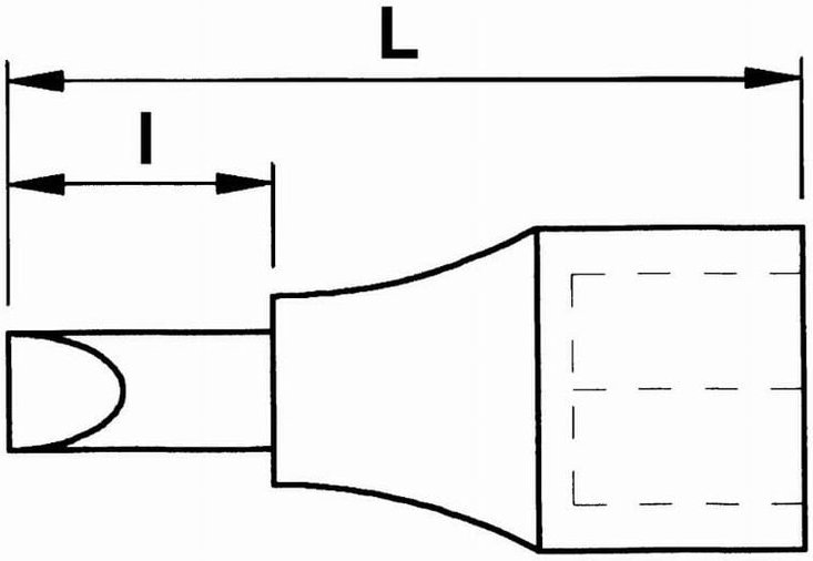 Sam Outillage - Schraubendreher-Steckschlüssel 1/2 a chocs longue 6 pans male taille 8 sam - NSC8