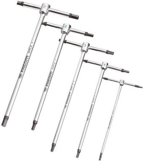 Satz von 5 Innensechskantschlüsseln in T-Form Facom 84TC.JE5