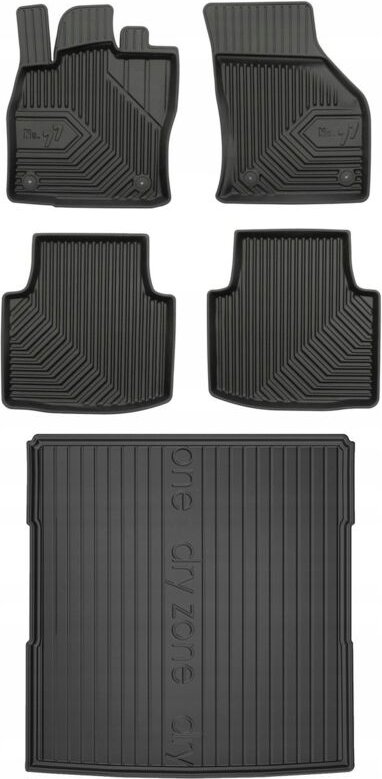 SET 77 Fußmatten und Fußmatten SKODA Superb 3 Kombi 2015-2023 d