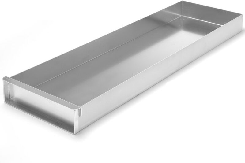 Aluminium-Süßwarenschale, geschlossen, länglich, 580x200x(H)50mm Hendi 689868