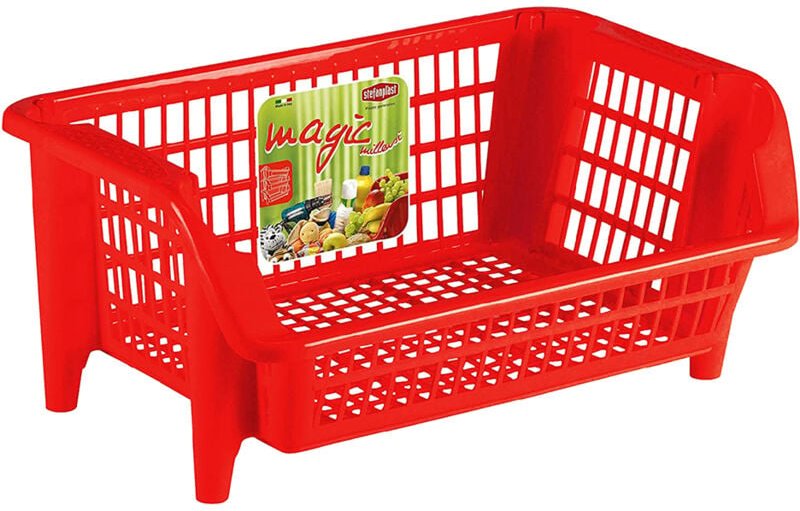 Stefanplast - Weißer stapelbarer Korb 54x38x24