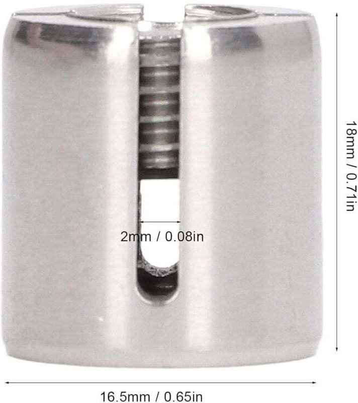 10 Stück Kreuzkabelklemmen aus Edelstahl 316, M10 Kreuzkabelklemmen für Kabelgeländer-Kits unter 2 mm