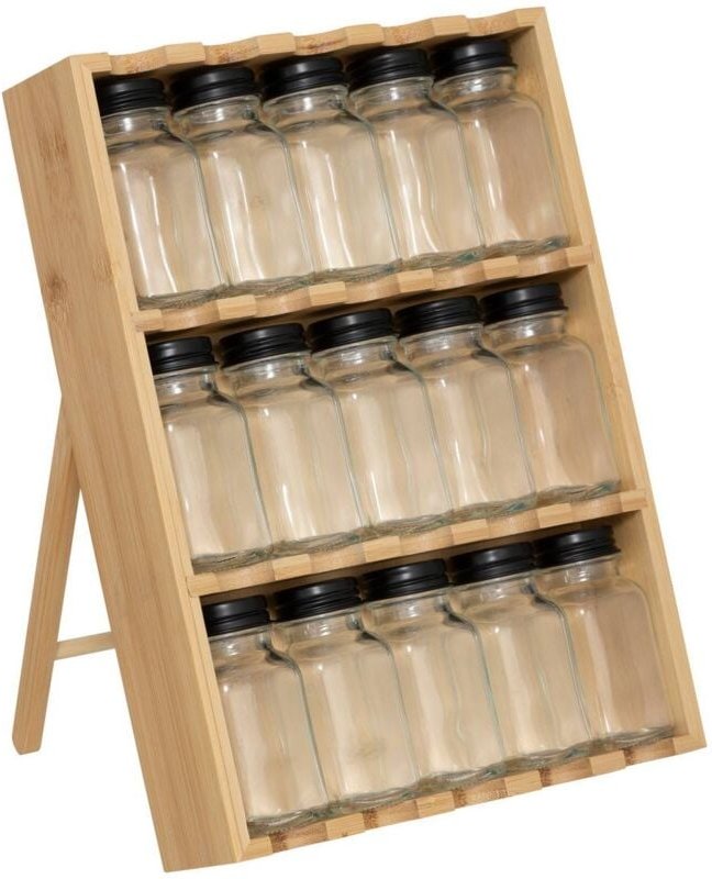 5five Simply Smart - Gewürzständer bambus küche 15 gläser - 5five