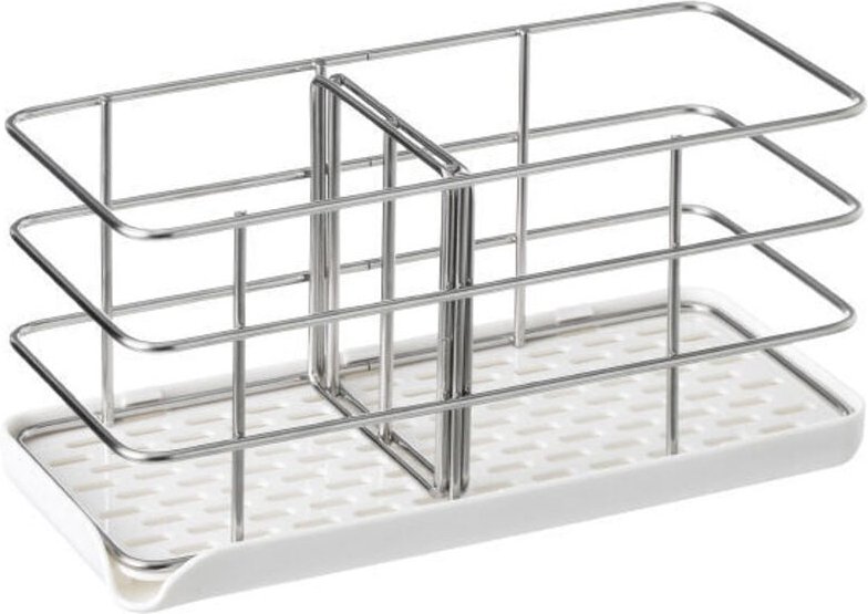 Shining House - Schwammhalter aus Edelstahl 304, multifunktionale Küchenspüle, Spülbecken-Organizer, Abtropfschale, Seif...