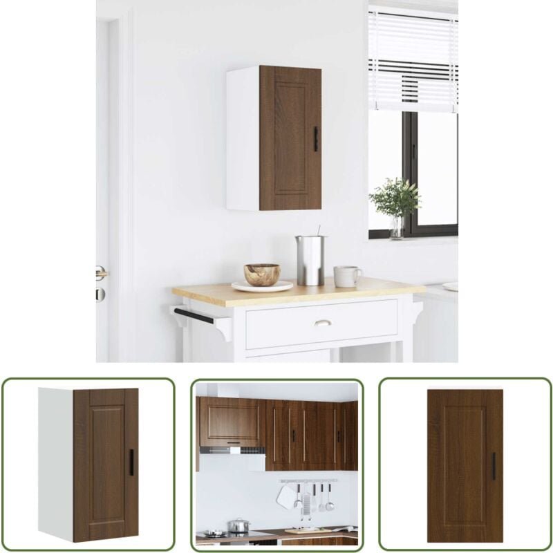 The Living Store - vidaXL Küchen-Hängeschrank Porto Braun Eichen-Optik Holzwerkstoff