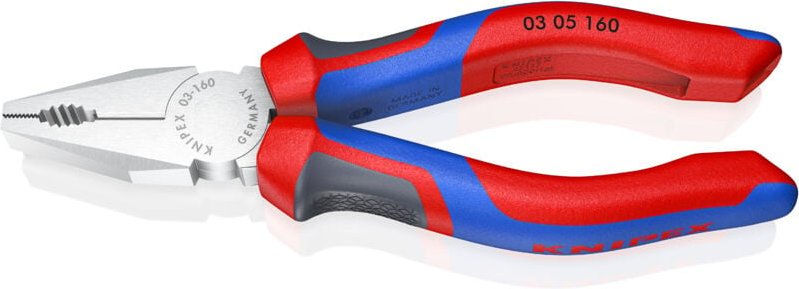 Thumbnail - KNIPEX 03 05 160 SB Kombizange mit Comfort-Griffen verchromt 160 mm