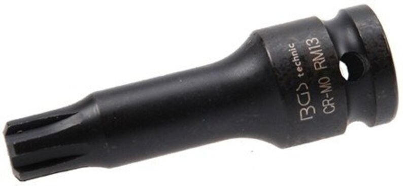 Thumbnail - Bgs Technic - Kraft-Bit-Einsatz Länge 75 mm Antrieb Innenvierkant 12,5 mm (1/2') Keil-Profil (für ribe) M13