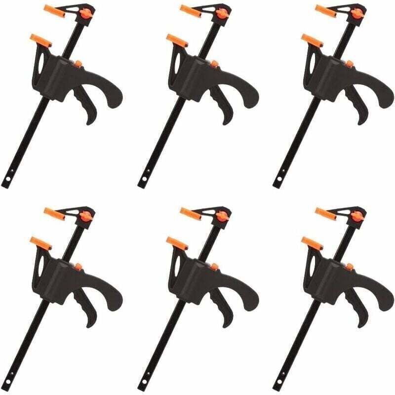 Ausverkaufsset mit 6 F-förmigen Klemmen, Klemme mit schnellem und einfachem Anziehen, Handwerkzeuge für Zimmerei, Holztü...