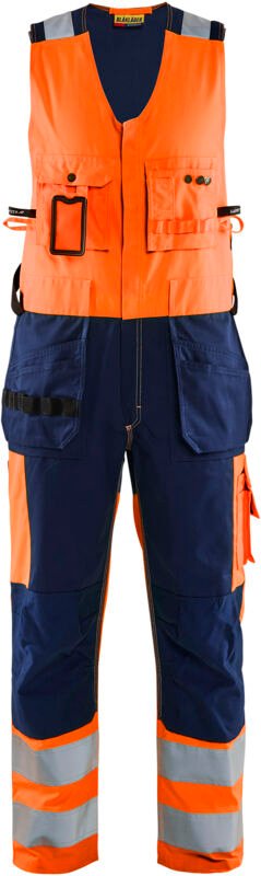 Thumbnail - Ärmelloser Hochsichtbarkeits-Arbeitsanzug 2653 - Neonorange/Navy 52C