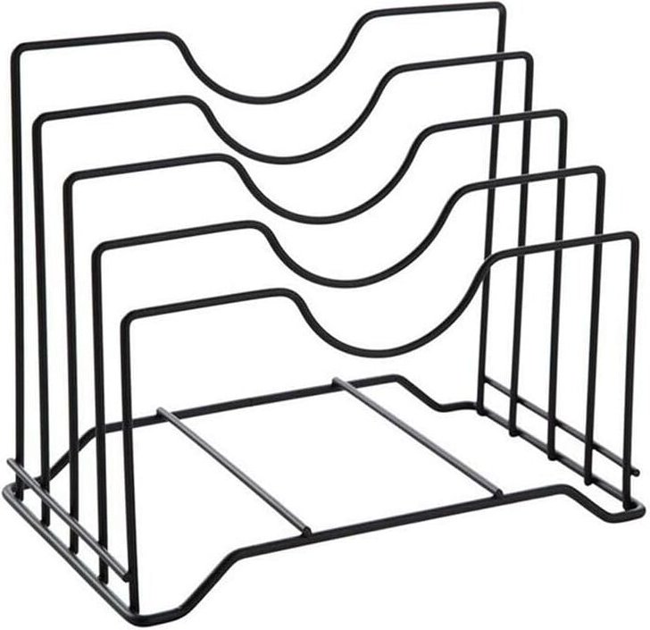 Aufbewahrungsregal für Küchenutensilien, Küchenregal aus Metall und Eisen, Halter für Teller, Topfdeckel, Schneidebrette...