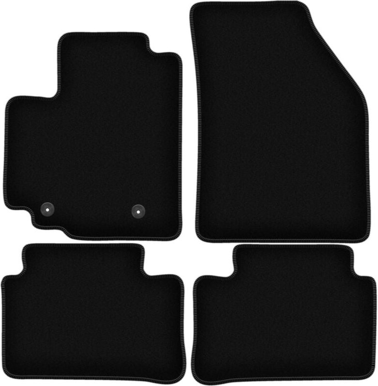 BASIC schwarze Veloursmatten für: Opel Agila B Fließheck (2008-2014)