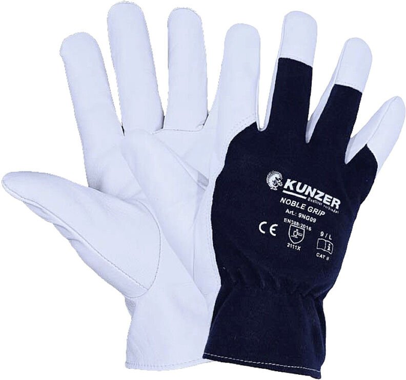 Thumbnail - 9NG09 Baumwolle, Ziegennappaleder Montagehandschuh Größe (Handschuhe): 9, l en 388:2016, en - Kunzer