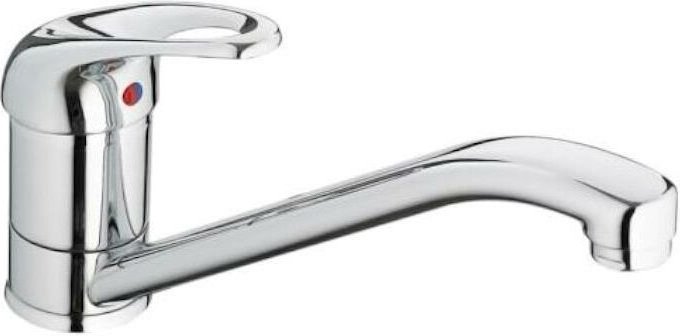 Küchenarmatur Einhebelmischer mit offenem Bügelgriff, chrom