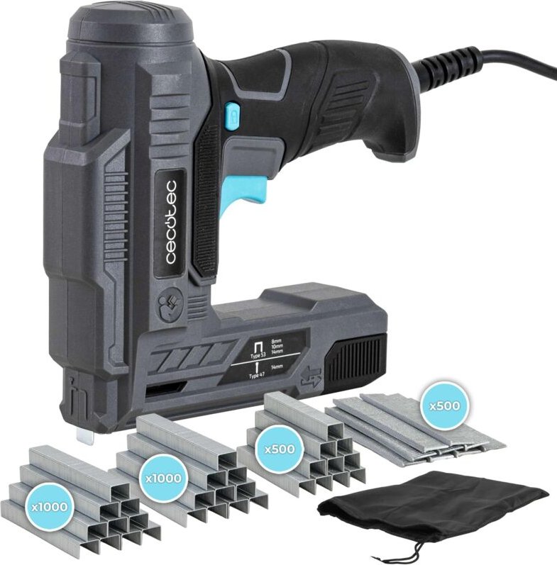 Cecotec FastTacker 4000 4V 1500mAh Batteriebetriebener Hefter, 2in1 Kompatibel mit Heftklammern und Nägeln, Inklusive He...