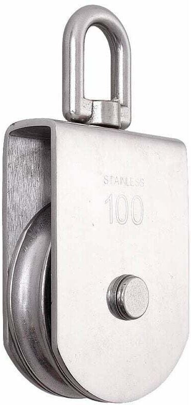 M100-Heberolle mit Einzelrolle, Belastung 1000 kg, robuster Einzelrad-Hebeseil-Rollenblock aus 304-Edelstahl - Ahlsen