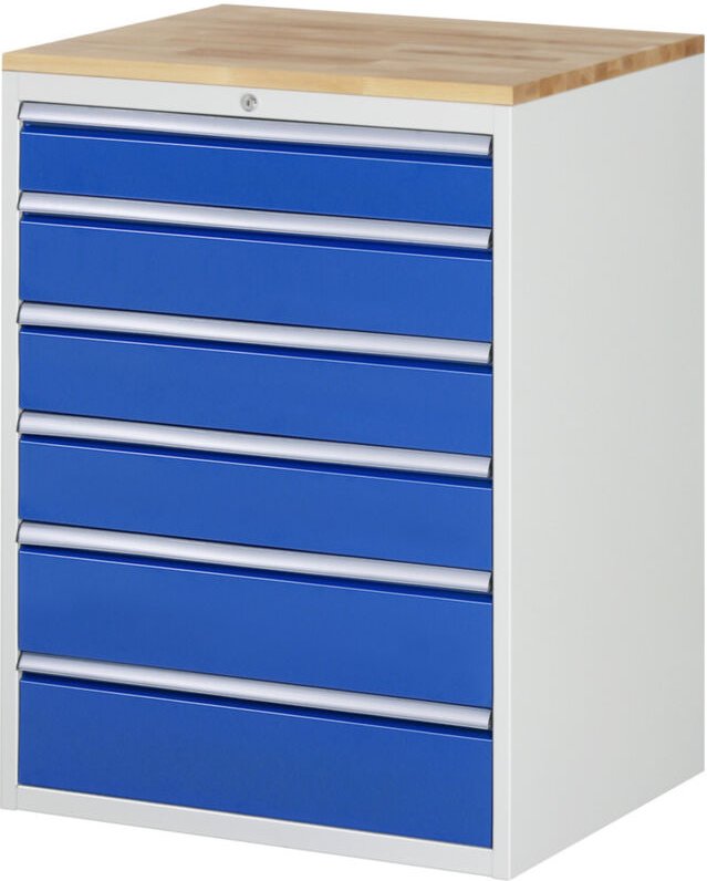 Schubladenschrank XL7.6, B770xT650xH1035mm, B-Top-25mm, 6x Schublade-TA - RAU