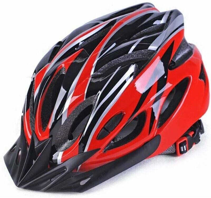 Ulisem Fahrradhelm, Integrierter Helm, Bike Helm, Rot, Geeignet für Damen und Herren