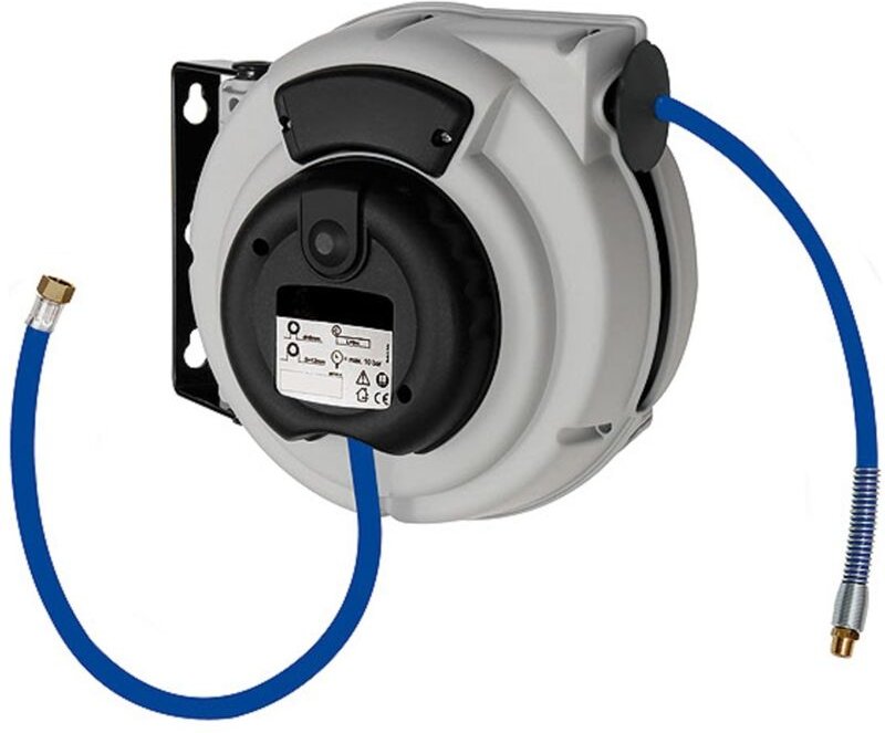 Schlauchaufroller, PU-Schlauch Durchmesser 12x8, g 1/4, Schlauchlänge 9 m - Riegler