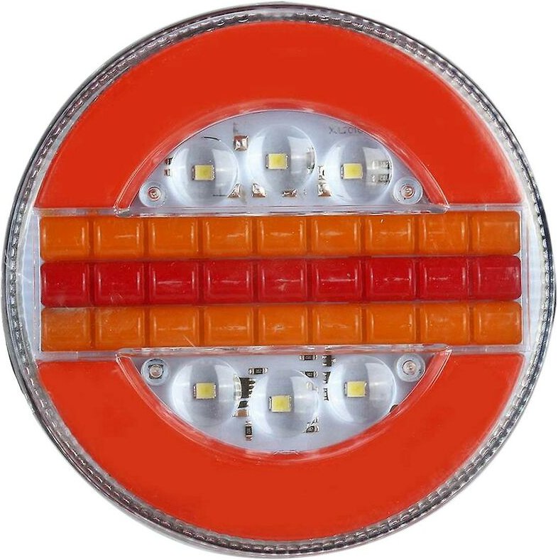 Woosien - 24 v 49 LEDs, runde Hamburger-Rückleuchten, sequentielle dynamische Anzeige für lkw