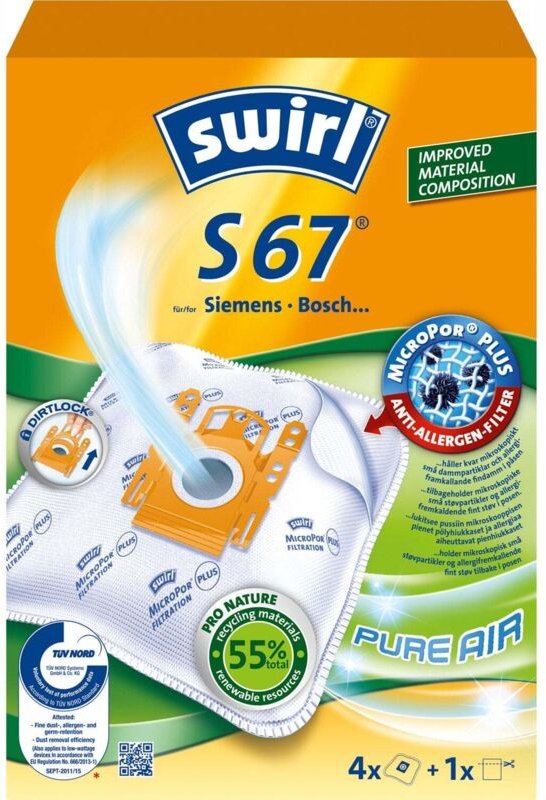 Staubsaugerbeutel s67 4pcs hinweis 3pcs dfp 882