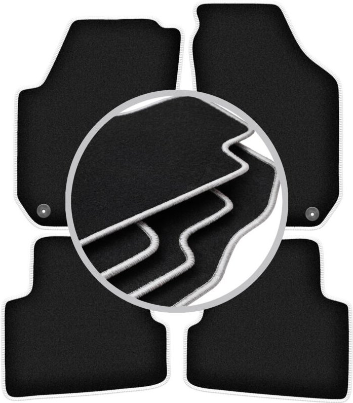 CARLUX-SILVER Autofußmatten für: Skoda Fabia II Schrägheck, Kombi (2007-2014)