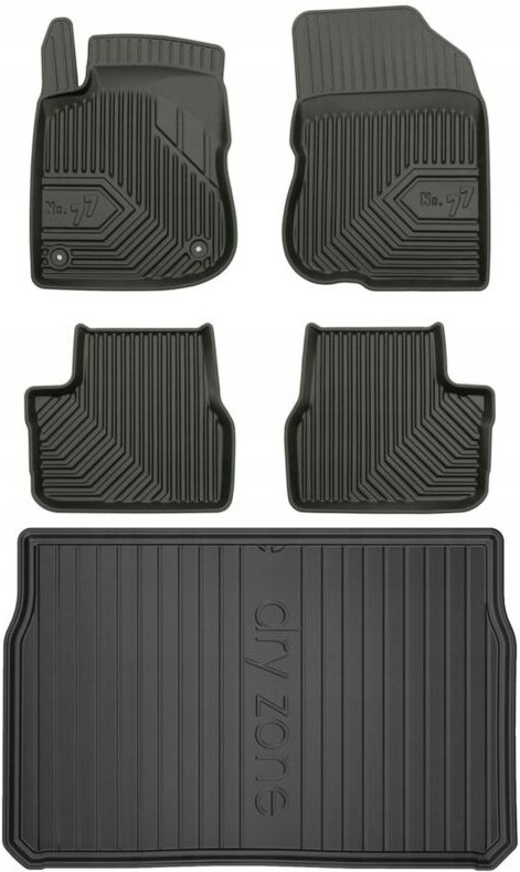 SET 77 Fußmatten und Fußmatten Peugeot 208 1 2012-2019