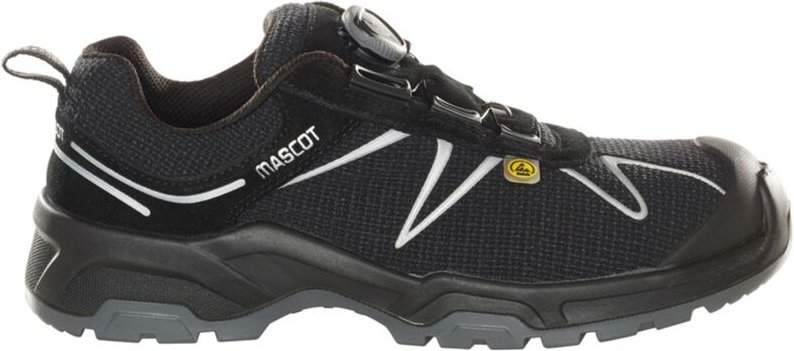 Mascot FOOTWEAR FLEX Sicherheitshalbschuh F0122 S3 ESD DGUV W10 Gr. 42 schwarz/silber