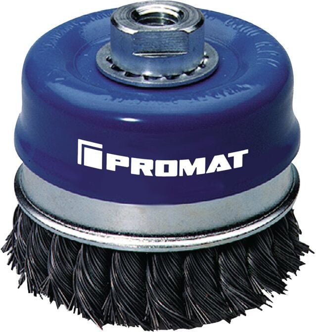 Topfbürste ø 65 mm Drahtstärke 0,35 mm Stahl 12500 min-¹ - Promat