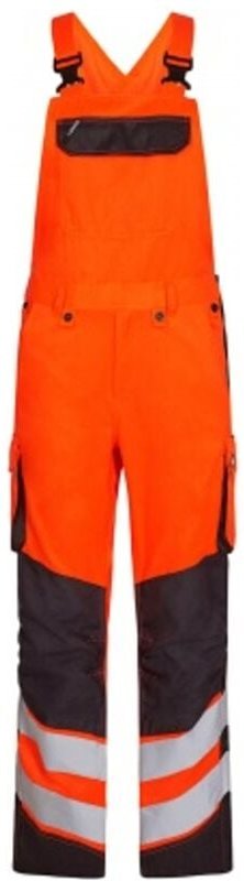 ENGEL Warnschutz Latzhose Safety Light 3545-319-1079 Gr. 56 orange/anthrazit grau