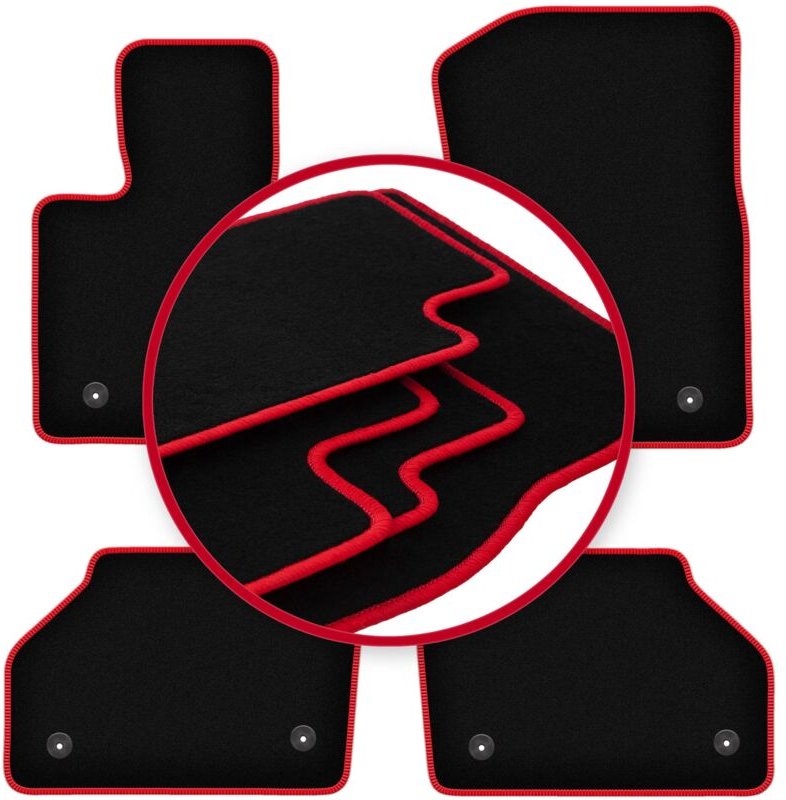 CARLUX-RED Auto-Fußmatten für: BMW X4 F26 SUV (2014-2018)