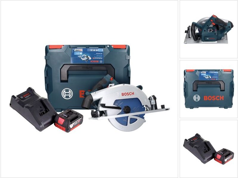 Bosch GKS 18V-68 GC Professional Akku Handkreissäge 18 V 190 mm Biturbo Brushless + 1x Akku 4,0 Ah + Ladegerät + L-BOXX