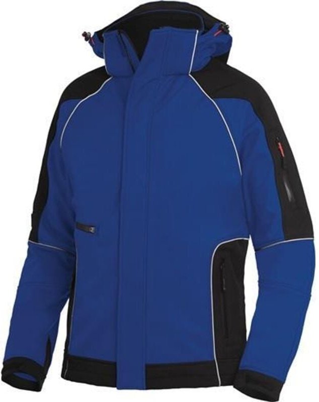 FHB - Softshelljacke walter, royalblau-schwarz, Gr.M