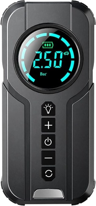 Reifenaufblaspumpe, elektrischer Luftkompressor, tragbare Mini-Autoreifen-Luftpumpe, tragbarer Lade-Inflator, voreingest...