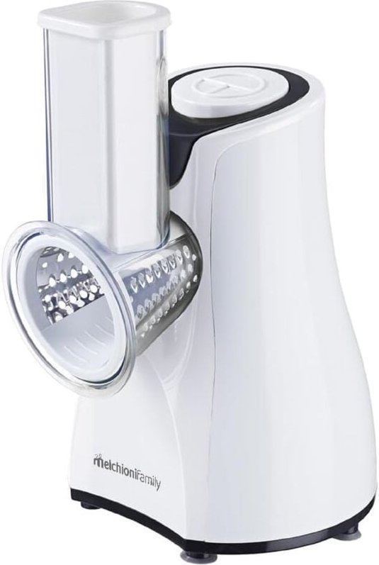 Melchioni - Elektrische Reibe Taz 5 Klingen, Effizient & Kompakt Ideal für Gemüse & Käse