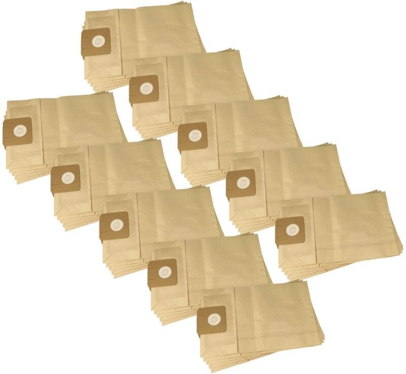 vhbw 50x Staubbeutel kompatibel mit Floordress QP152, QS12, S12 Staubsauger - TA 1 40cm x 24cm braun